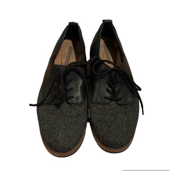 Clarks Raisie Bloom Oxfords Black size 8.5 - Picture 1 of 8
